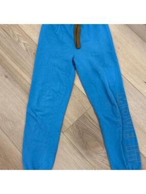 Mother Move It Blue Jogger Sweatpants with Elastic Waist and Cuffs